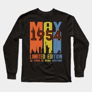 May 1954 70 Years Of Being Awesome Limited Edition Long Sleeve T-Shirt
